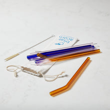 Load image into Gallery viewer, Glass Straws Bent - Colour 10mm x 210mm