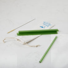 Load image into Gallery viewer, Glass Straws Straight - Colour 8mm x 210mm