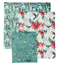Load image into Gallery viewer, Beeswax Wraps Lilybee 3 Set, Wild Rainforest