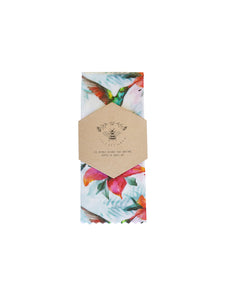 Lilybee Beeswax Wrap Single Medium, Rainforest Hummingbird